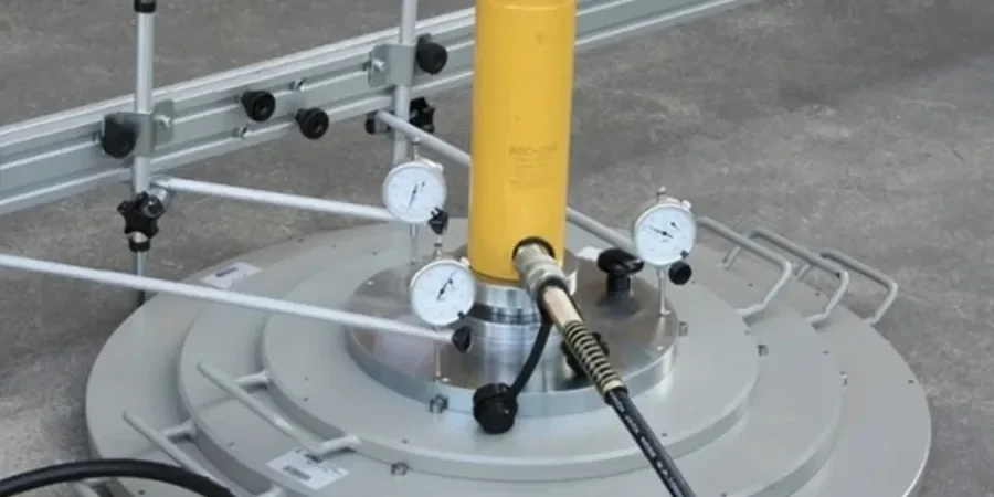 Illustrative image of Plate load test (PLT) in Corona California